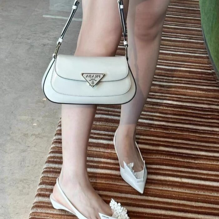 Prada Cleo Shoulder Bag White 27cm - Image 3