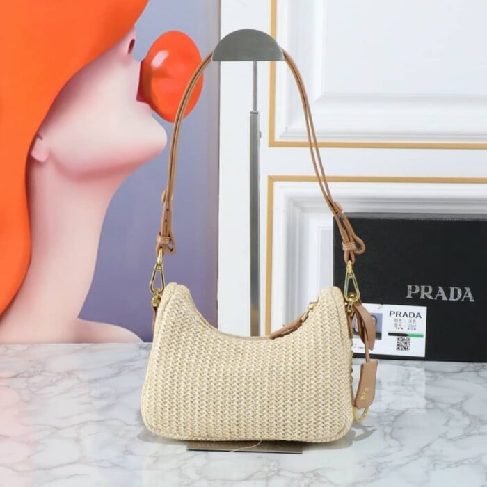 Prada Re-Edition Crochet Bag Beige 22cm 1BC204 2M2T F0018 V JUO - Image 3