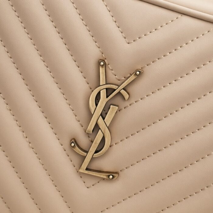 Saint Laurent Lou Camera Bag Gold Metal Beige 23Cm 612544DV7072721 - Image 5