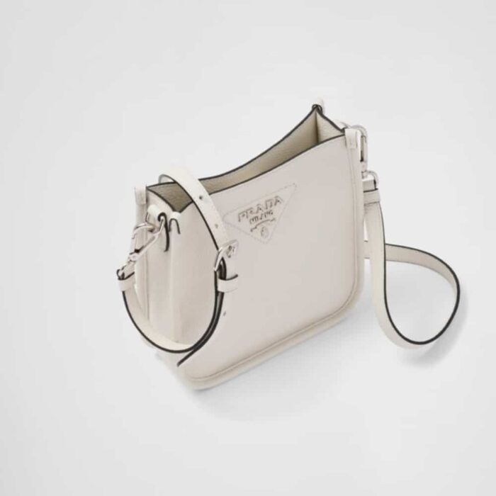 Prada Leather Shoulder Bag White 20Cm - Image 3
