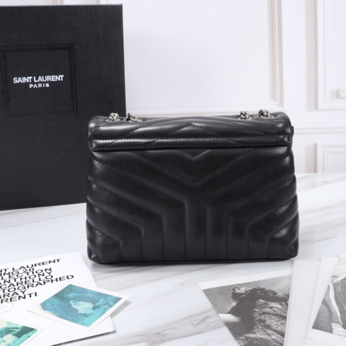 Saint Laurent Loulou Small Black Nickel 25cm - Image 4