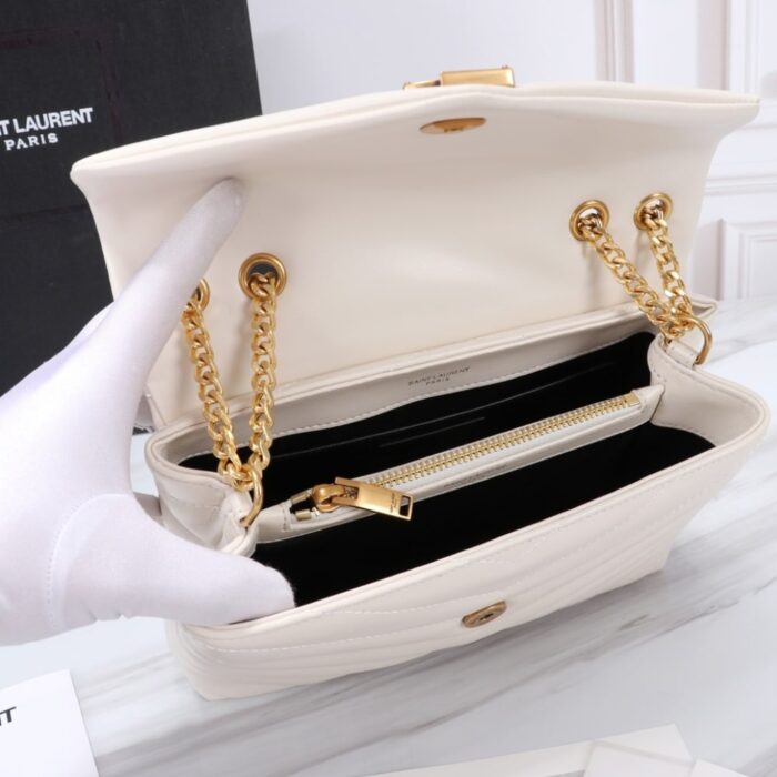 Saint Laurent Loulou Small White 25cm - Image 5