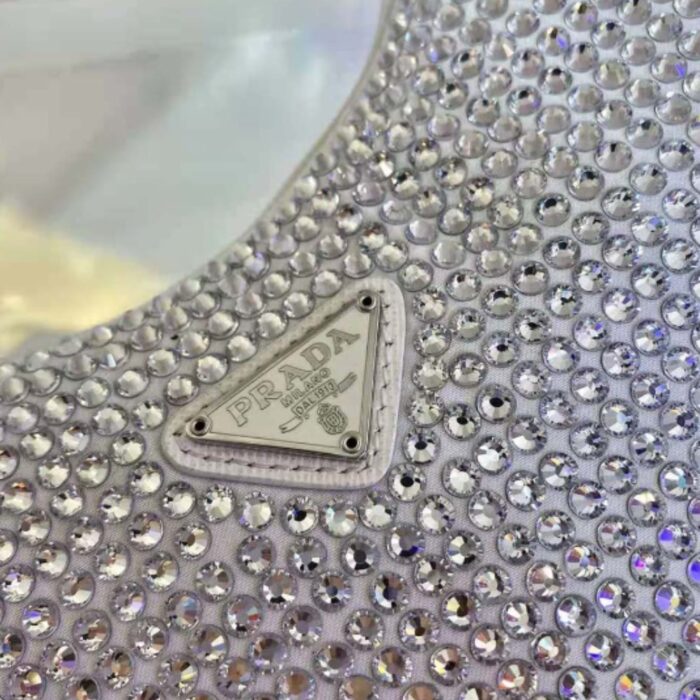 Prada Satin With Crystals White 21Cm - Image 6