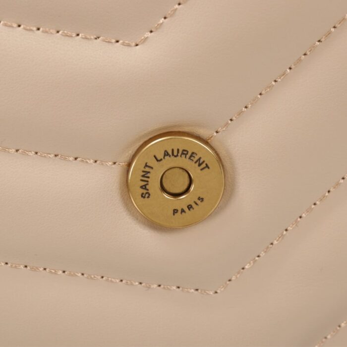 Saint Laurent Loulou Small Dark Beige 25cm - Image 6