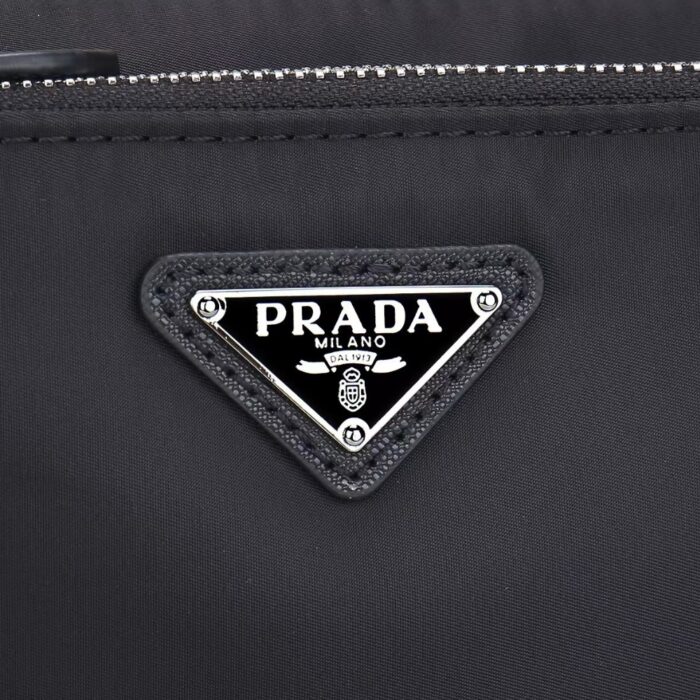 Prada Re Nylon Shoulder Bag Black 23Cm - Image 8