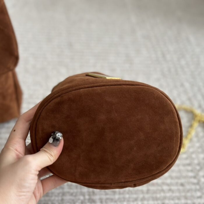 Prada Suede Mini Bag Cocoa Brown 19cm - Image 5