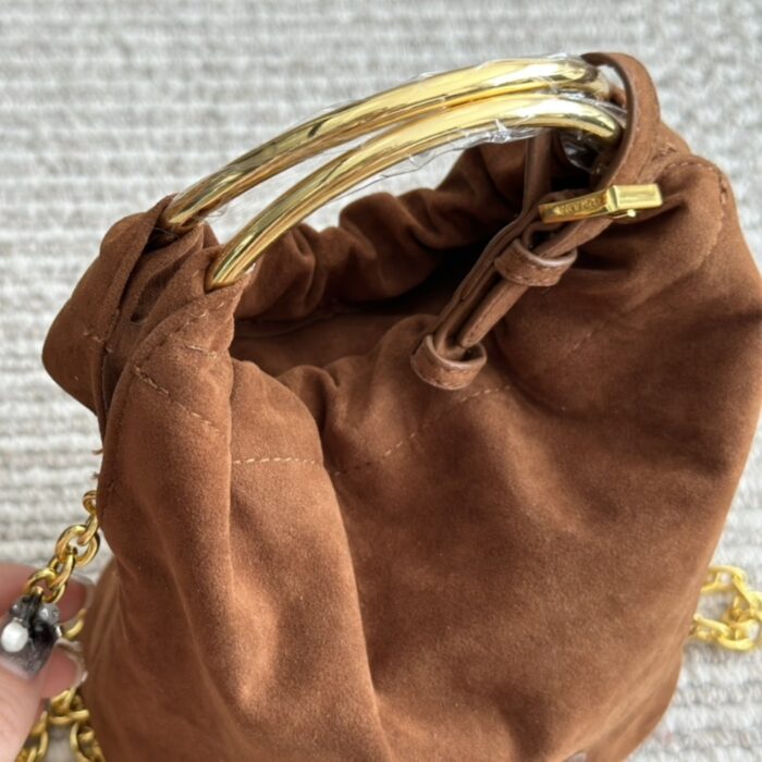 Prada Suede Mini Bag Cocoa Brown 19cm - Image 6