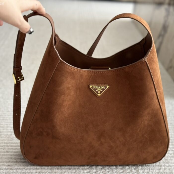 Prada Suede Leather Hobo Bag 34cm - Image 2