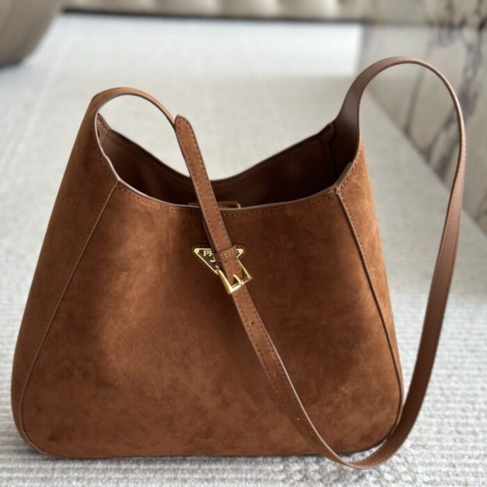 Prada Suede Leather Hobo Bag 34cm - Image 3