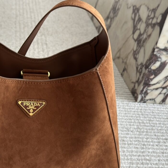Prada Suede Leather Hobo Bag 34cm - Image 4