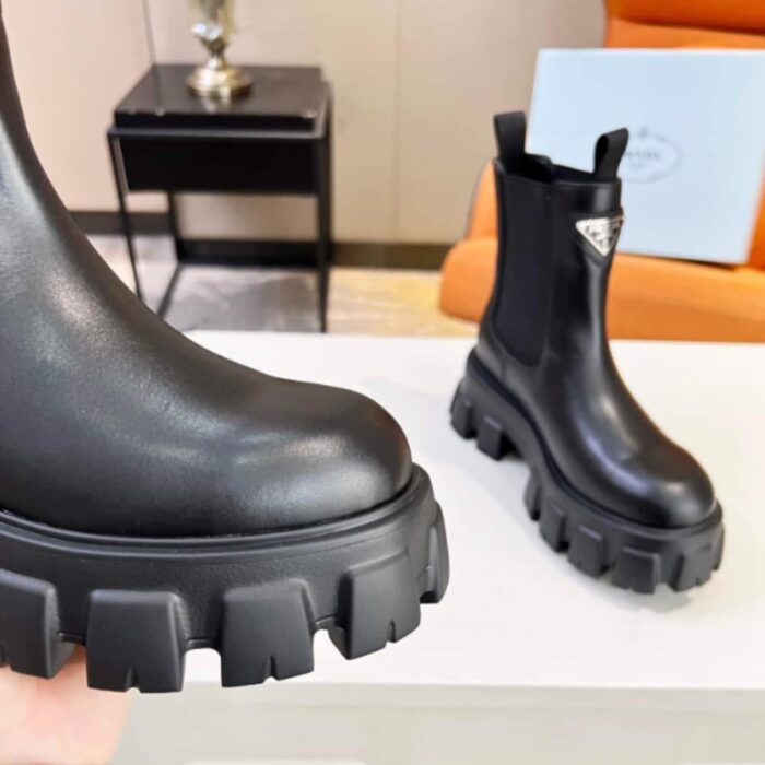 Prada Monolith Brushed Leather Booties 1T256NB4LF0002FB055 - Image 2