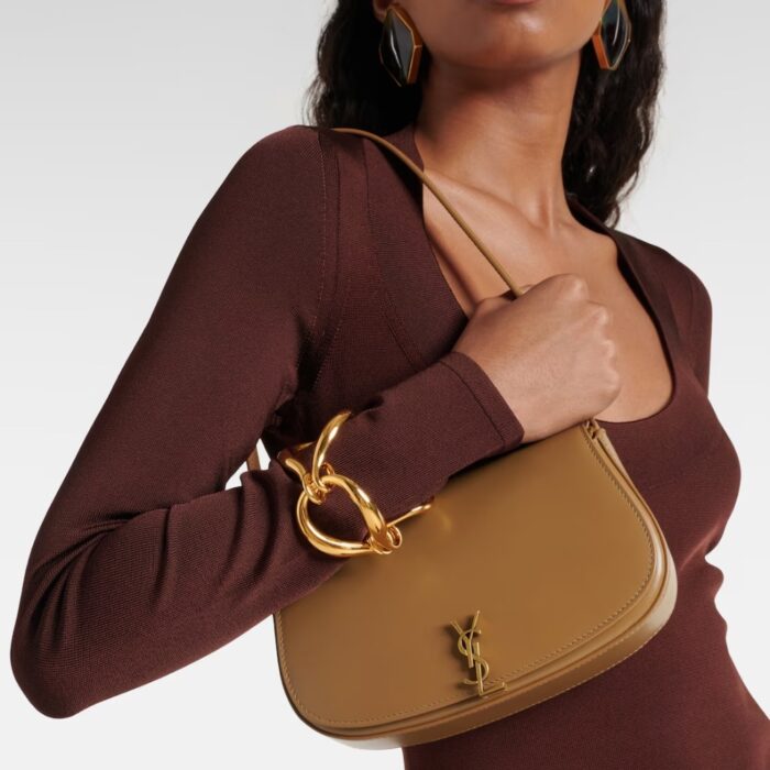 Saint Laurent Mini Voltaire Bag Dark Cork 21cm 7796420SX0W2760 - Image 7
