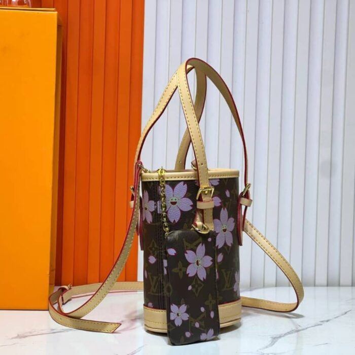 Louis Vuitton X Murakami Nano Bucket Sakura Brown 17cm M13417 - Image 6