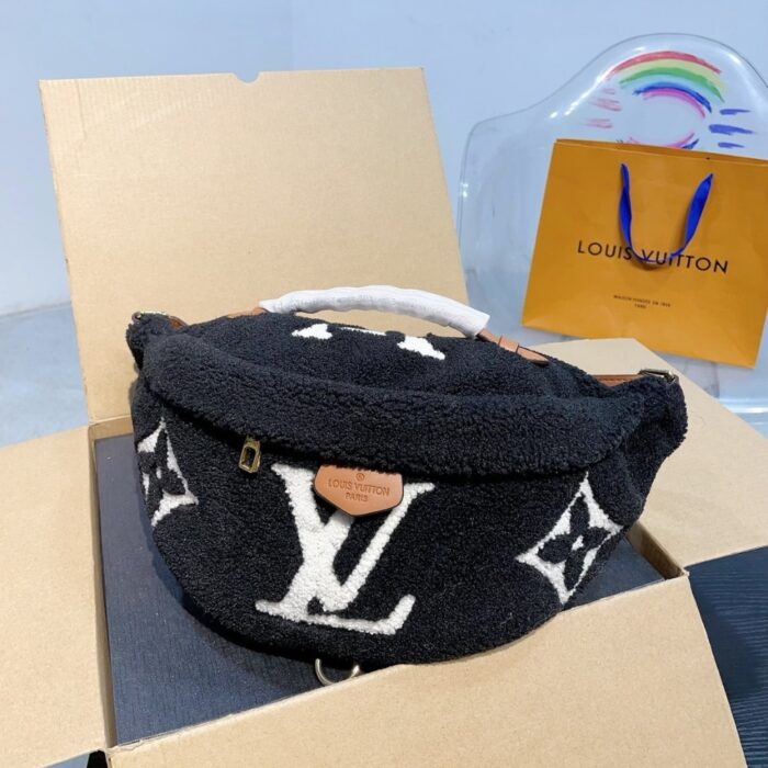 Louis Vuitton LV Ski Bumbag Shearling Bicolor Chocolate And Cream 31cm M11799 - Image 2
