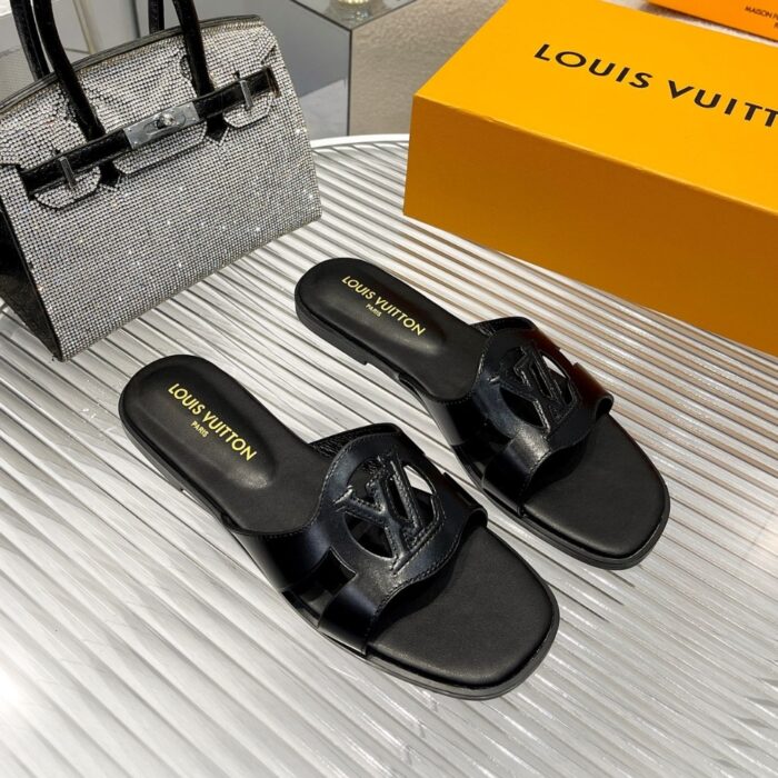 Louis Vuitton LV Isola Flat Mule Black 1ABP0E - Image 4