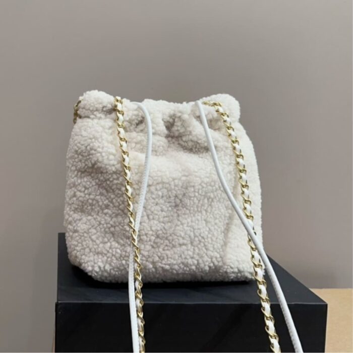 Chanel 22 Mini Bag Fleece Creamy White 20cm AS3980 B18299 NZZG0 - Image 6