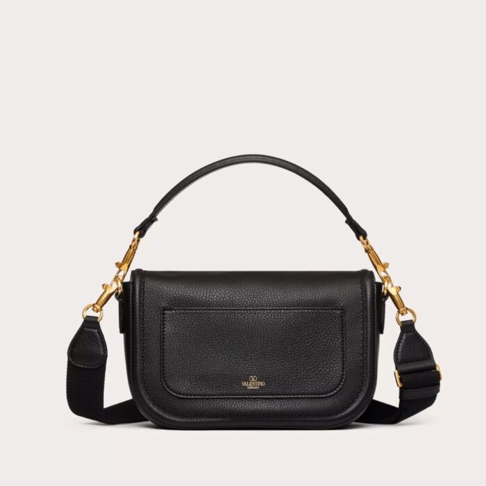 Valentino Garavani Alltime Grainy Leather Black 23cm - Image 3