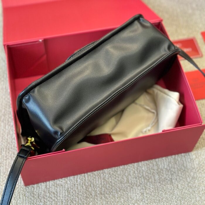 Valentino Garavani Vlogo 1960 Nappa Leather Shoulder Bag Black 28cm - Image 3