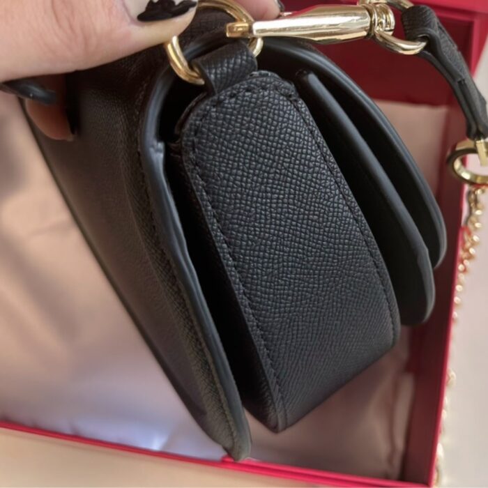 Valentino Vsling Bag In Grained Leather Black 26cm - Image 3