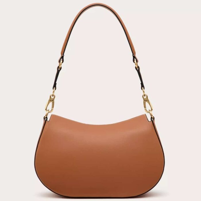 Valentino Garavani Ohval Shoulder Bag Brown 28Cm - Image 4