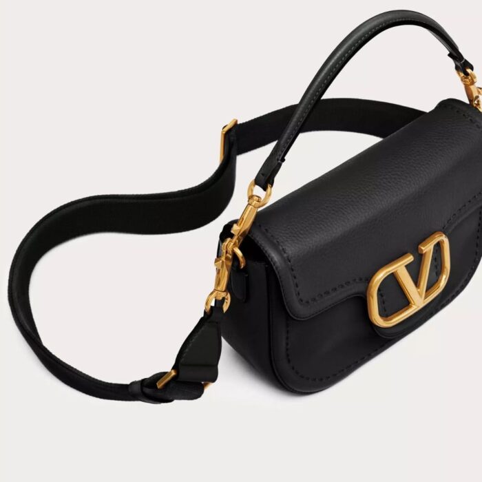 Valentino Garavani Alltime Grainy Leather Black 23cm - Image 4