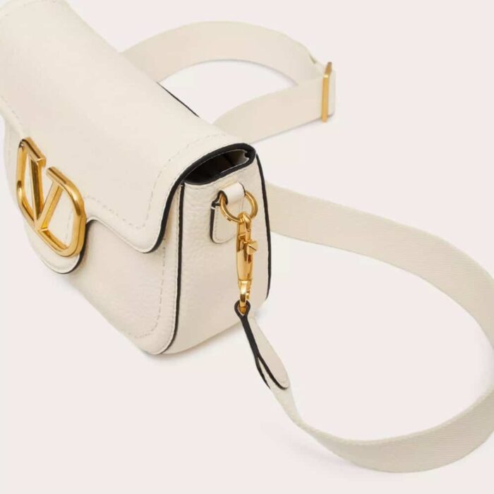 Valentino Garavani Alltime Grainy Leather White 23cm - Image 5