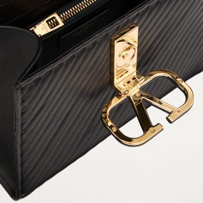 Valentino Garavani Small Leather Vsling Black 20cm - Image 4