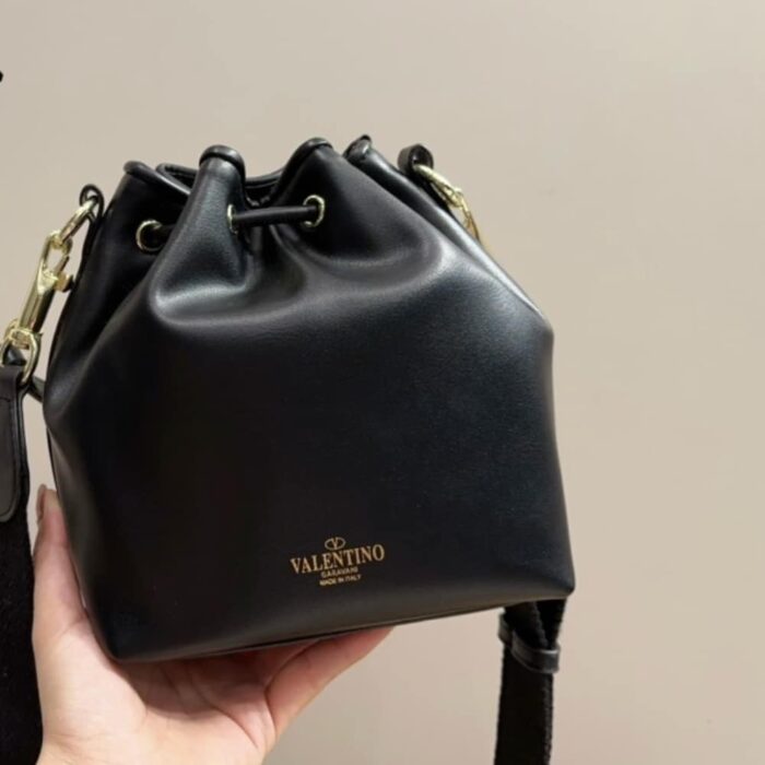 Valentino Garavani Loco Bucket Bag Black 18cm - Image 6