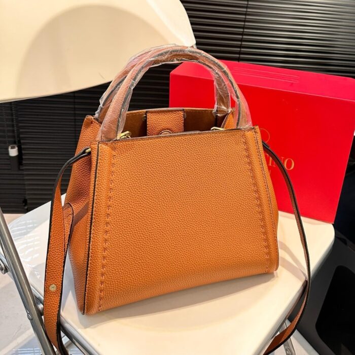 Valentino Garavani Alltime Leather In Brown 26cm - Image 6