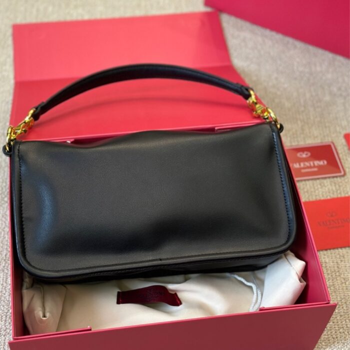 Valentino Garavani Vlogo 1960 Nappa Leather Shoulder Bag Black 28cm - Image 7