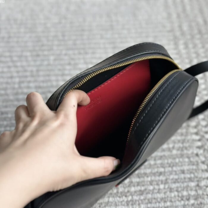 Valentino Vlogo Walk Leather Crossbody Bag Black 25cm - Image 9