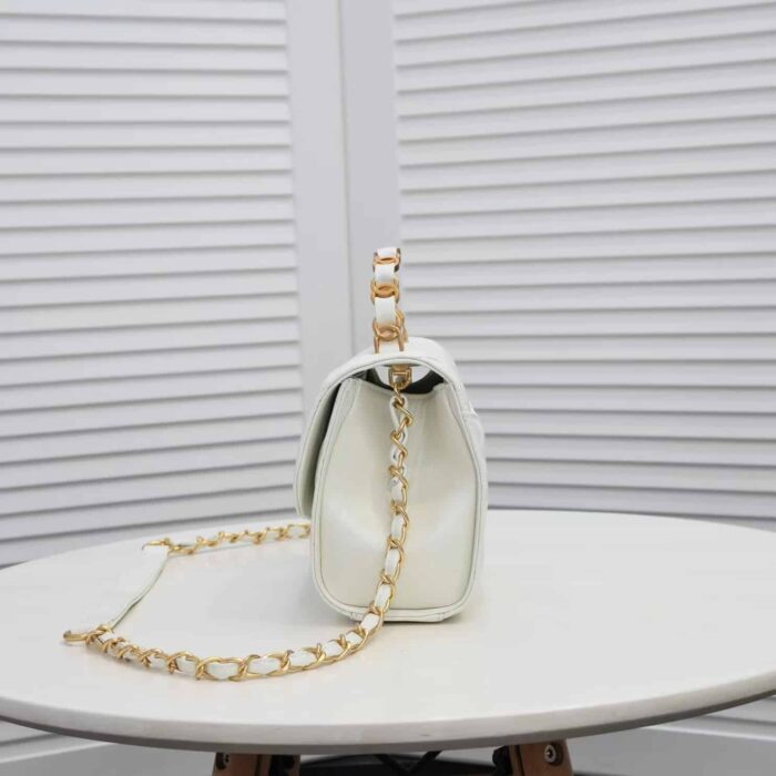 Chanel Mini Flap Handle White 25cm - Image 4