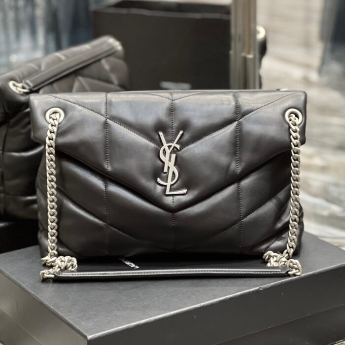 Saint Laurent Puffer Medium Black 35Cm 5774751EL001000 - Image 2