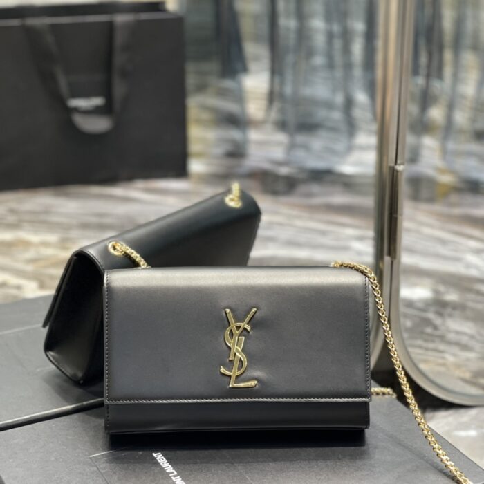 Saint Laurent Kate Medium In Grain De Poudre Black 24cm - Image 2