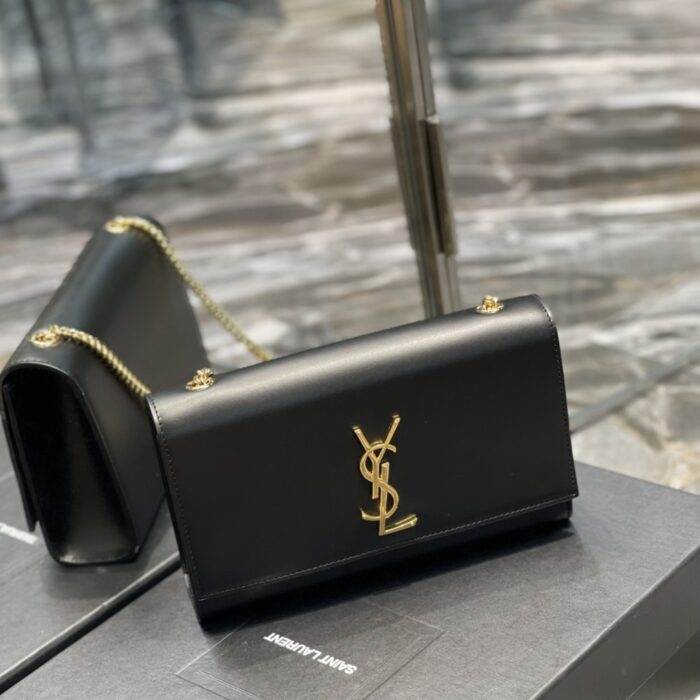 Saint Laurent Kate Medium In Grain De Poudre Black 24cm - Image 3
