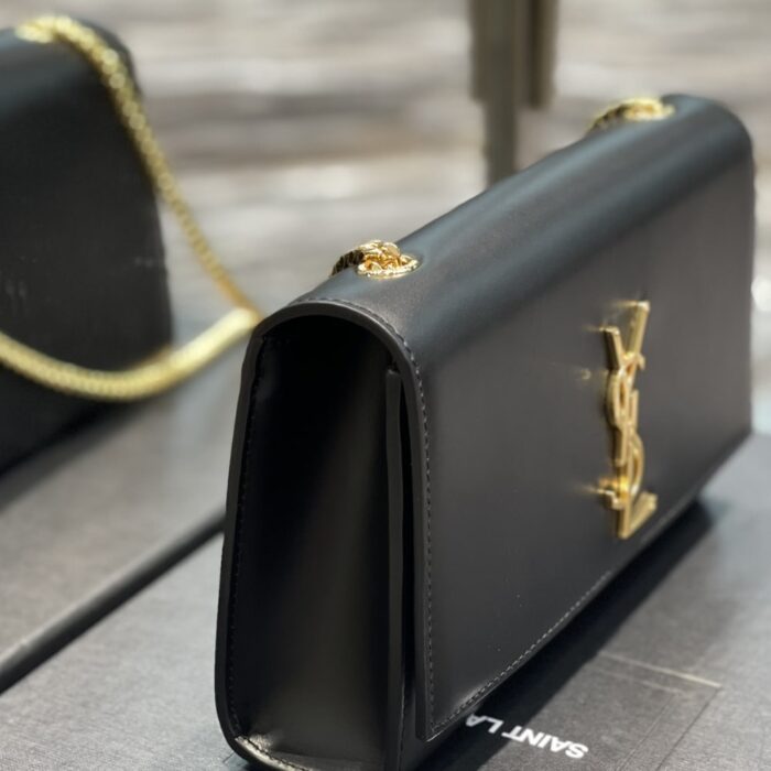 Saint Laurent Kate Medium In Grain De Poudre Black 24cm - Image 4
