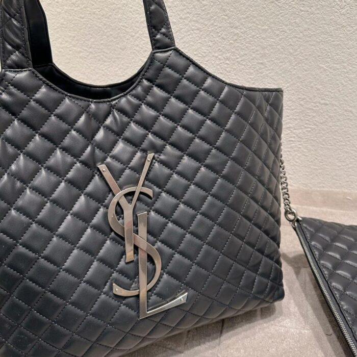 Saint Laurent Icare Maxi Shopping Bag Matte Black Hardware 40cm - Image 4