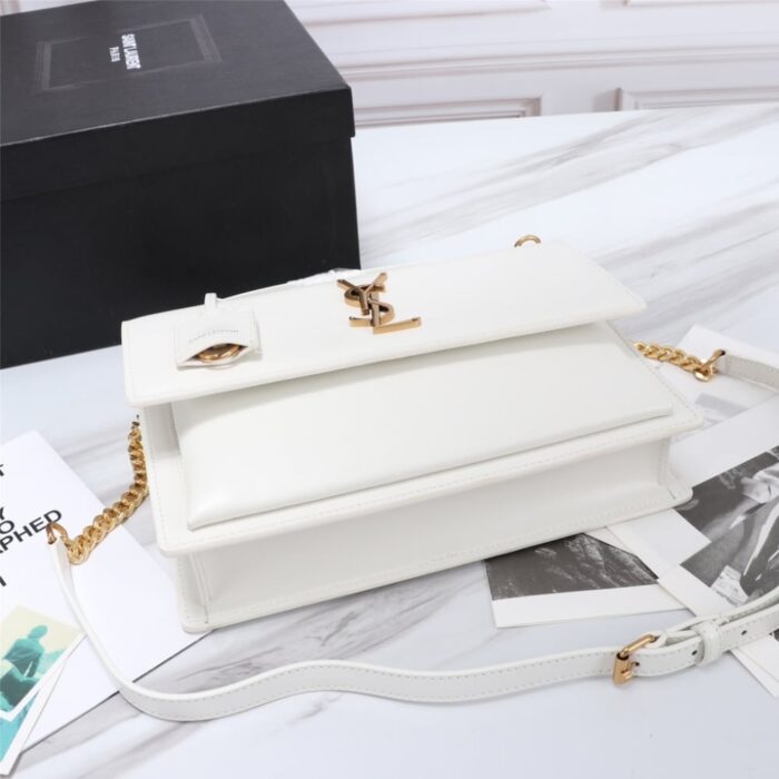 Saint Laurent Sunset Medium White 25Cm - Image 7