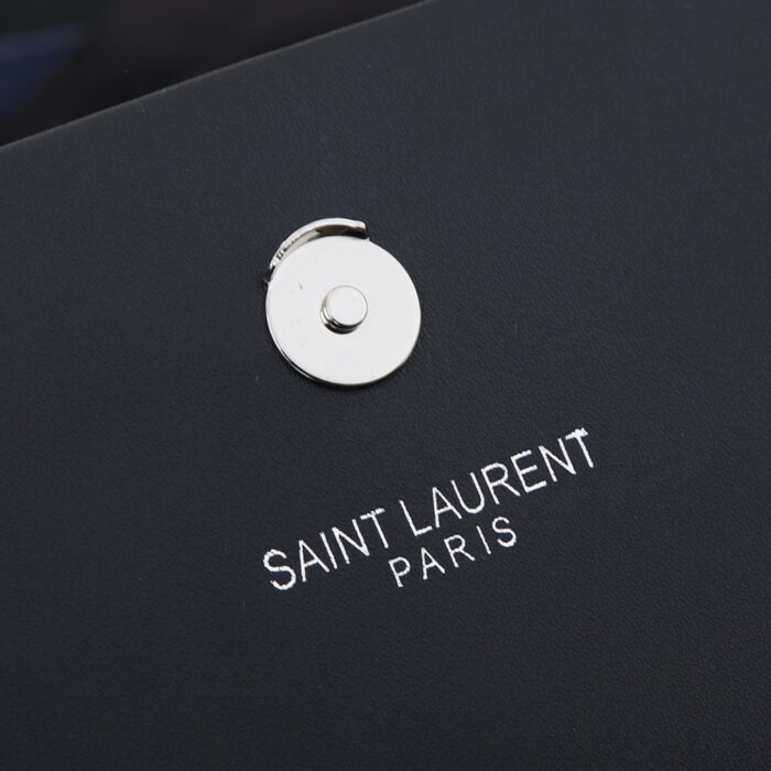 Saint Laurent Kate Small In Grain De Poudre Mirror Effect Black 20Cm - Image 7