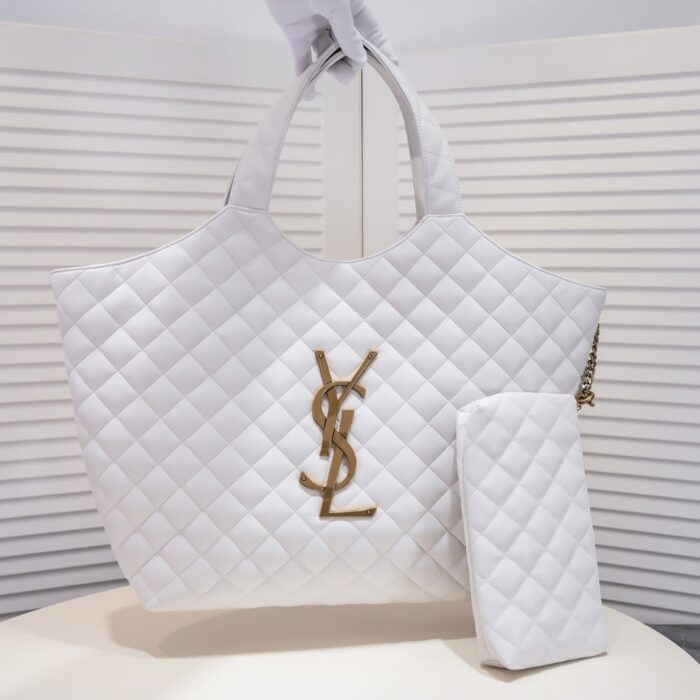 Saint Laurent Icare Maxi Shopping Bag White 58Cm - Image 8
