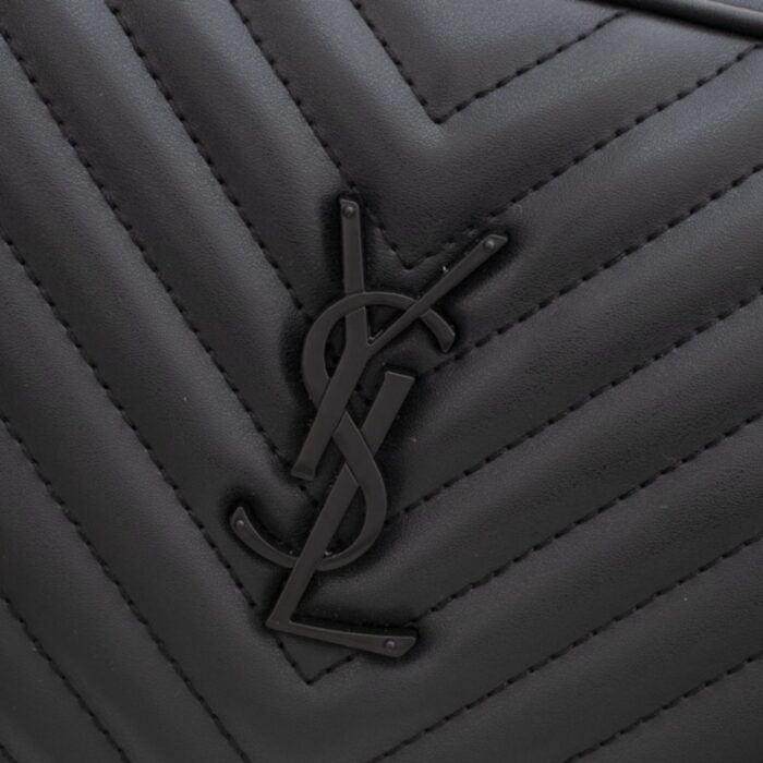 Saint Laurent Lou Camera Bag Matte Black Metal 23Cm - Image 9