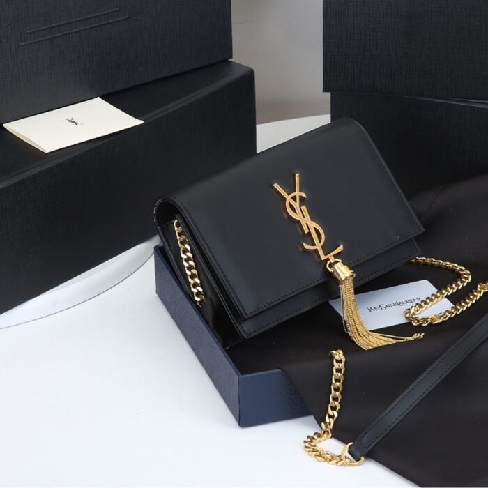 Saint Laurent Kate Small In Grain De Poudre Black 20Cm - Image 9