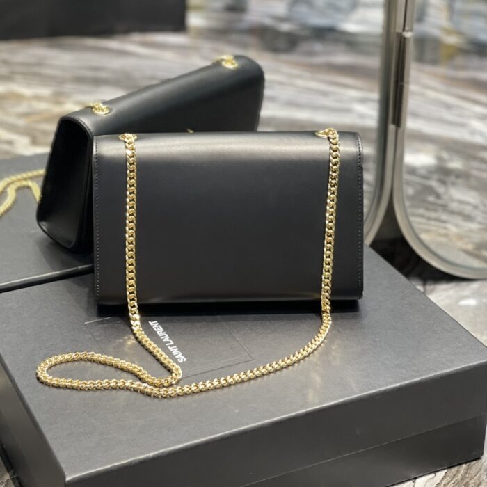 Saint Laurent Kate Medium In Grain De Poudre Black 24cm - Image 9
