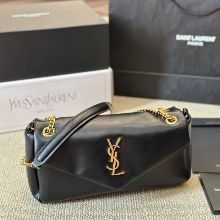 Saint Laurent Calypso Small In Black 27cm 734153AACQO1000 - Image 5