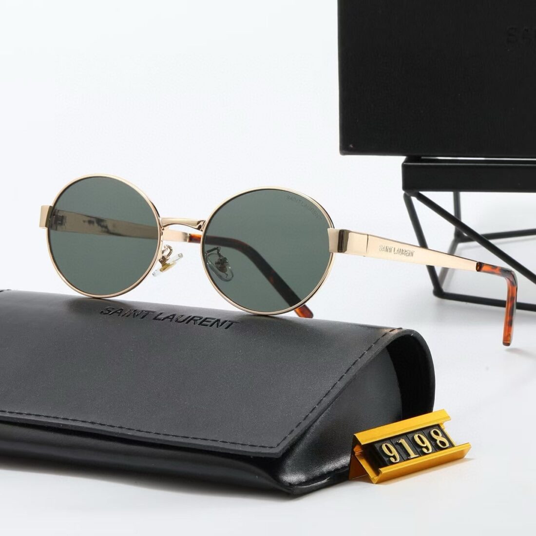 Saint Laurent SL 692 Light Gold And Green 779851Y99028002 - Image 2
