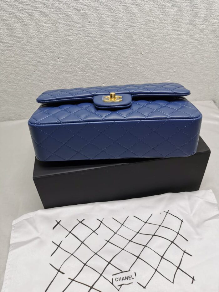 Chanel Classic Double Flap Bag Dark Blue 25cm - Image 5