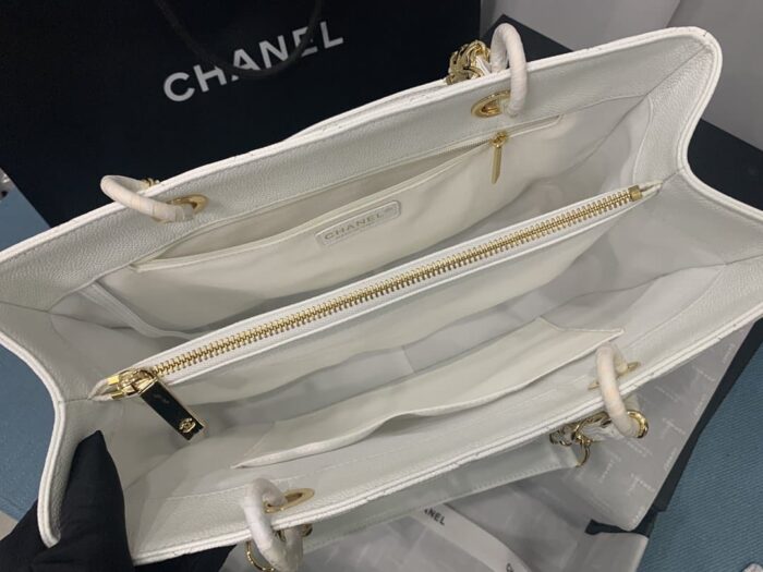Chanel Bolsa Grand Tote Bag White 33cm - Image 3