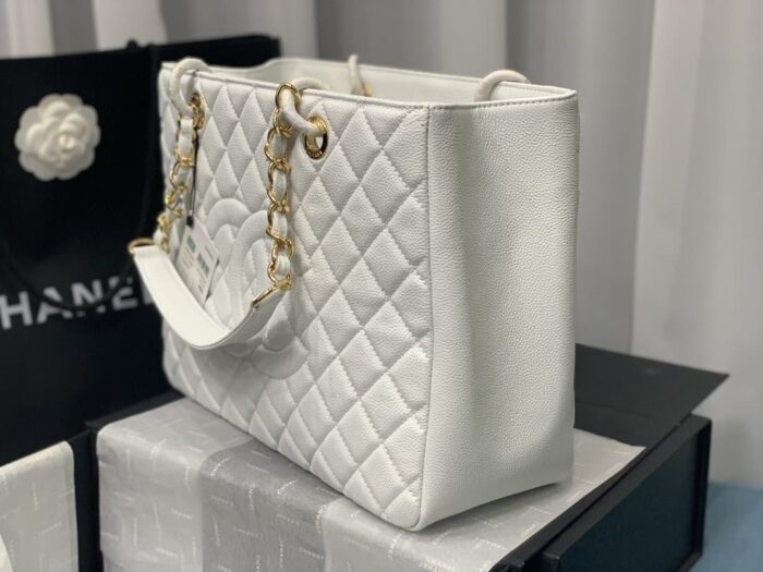 Chanel Bolsa Grand Tote Bag White 33cm - Image 5