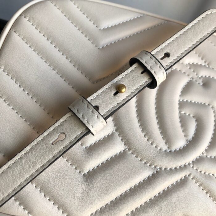 Gucci GG Marmont Small Shoulder Bag White 24cm ‎447632 DTD1T 9022 - Image 4