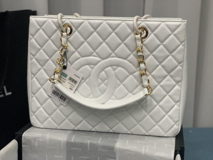 Chanel Bolsa Grand Tote Bag White 33cm - Image 8